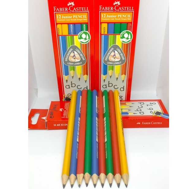 

Pensil - pensil kayu Faber Castell junior triangular