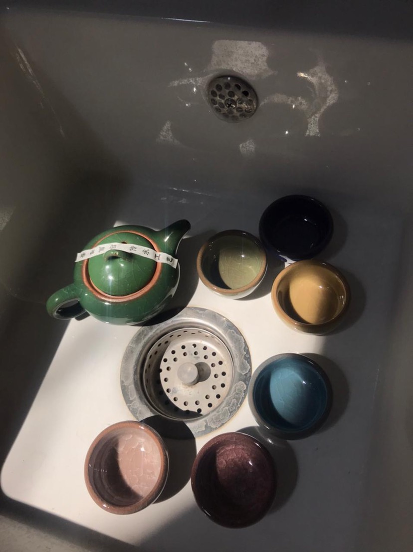 [ Ryo ] Sen Ceramic Tea Set / Teko Keramik Dengan 6 Cangkir Teh / Peralatan Dapur / Chinese Tea