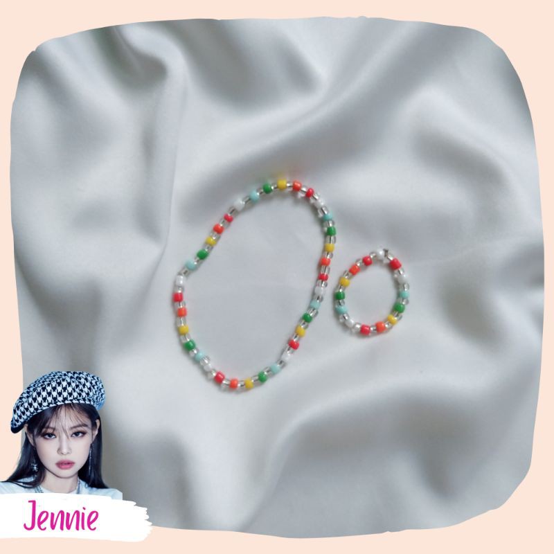 [READY] JENNIE MUJIGAE BRACELET • GELANG JENNIE BLACKPINK KPOP BLINK BEADS BRACELET MANIK PELANGI