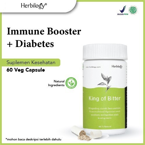 HERBILOGY King Of Bitter - Sambiloto Immune Booster dan Diabetes SALE Exp June 2023