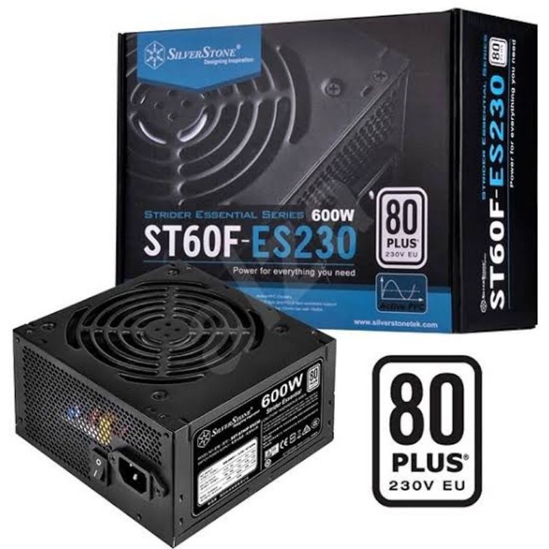 Power Supply Silverstone 600W 600 Watt 80+ ST60F-ES230 PSU 600watt