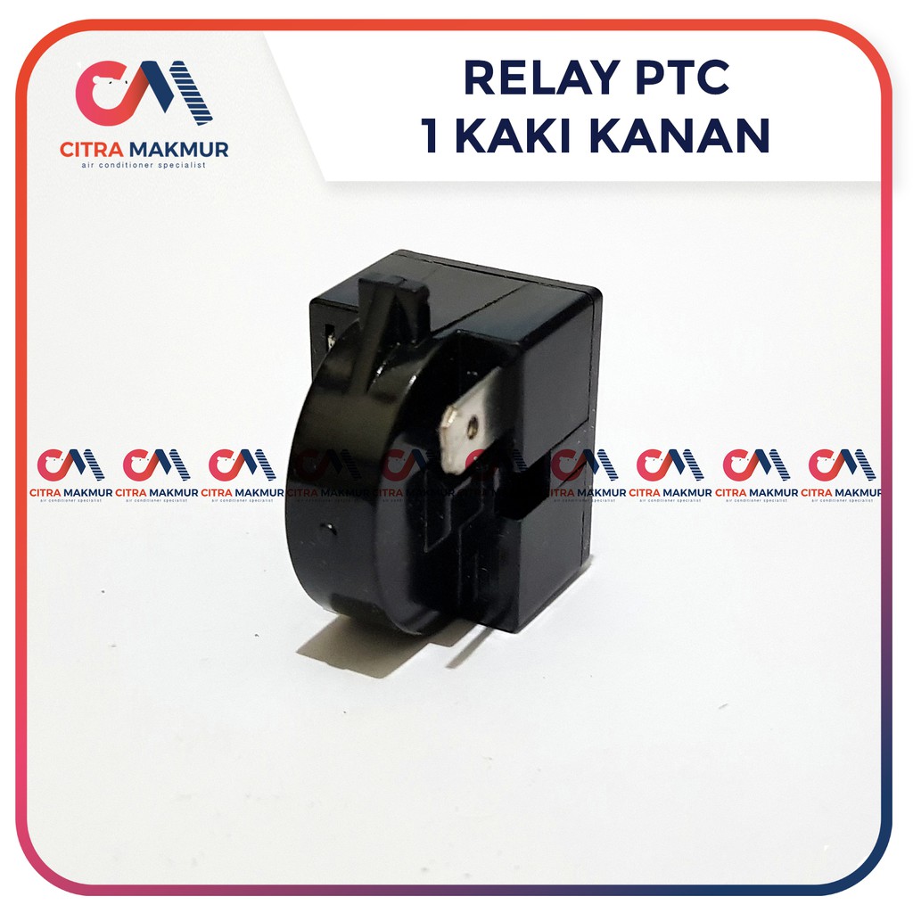 Relay PTC 1 kaki kanan atas Kulkas kotak hitam refrigerator kompresor freezer satu pin terminal