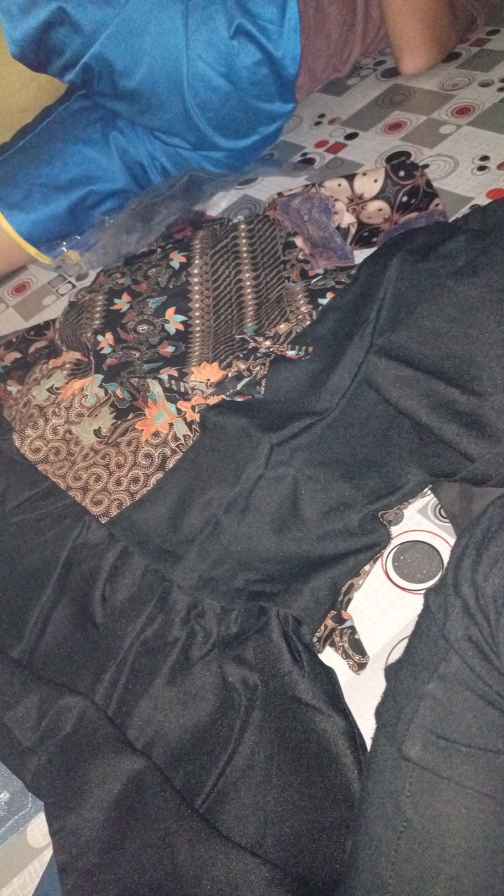 Tey-17 Batik Wanita Asj Sa Hrb026 Kenongo Kemeja Tosca Pendek
