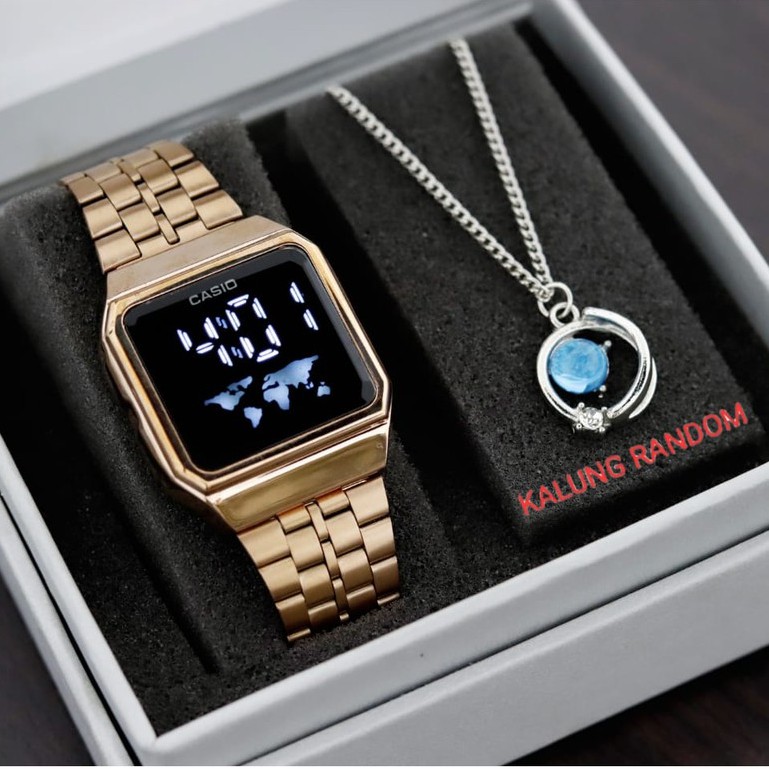 Jam tangan wanita Casio Terbaru / jam tangan wanita digital free aksesoris