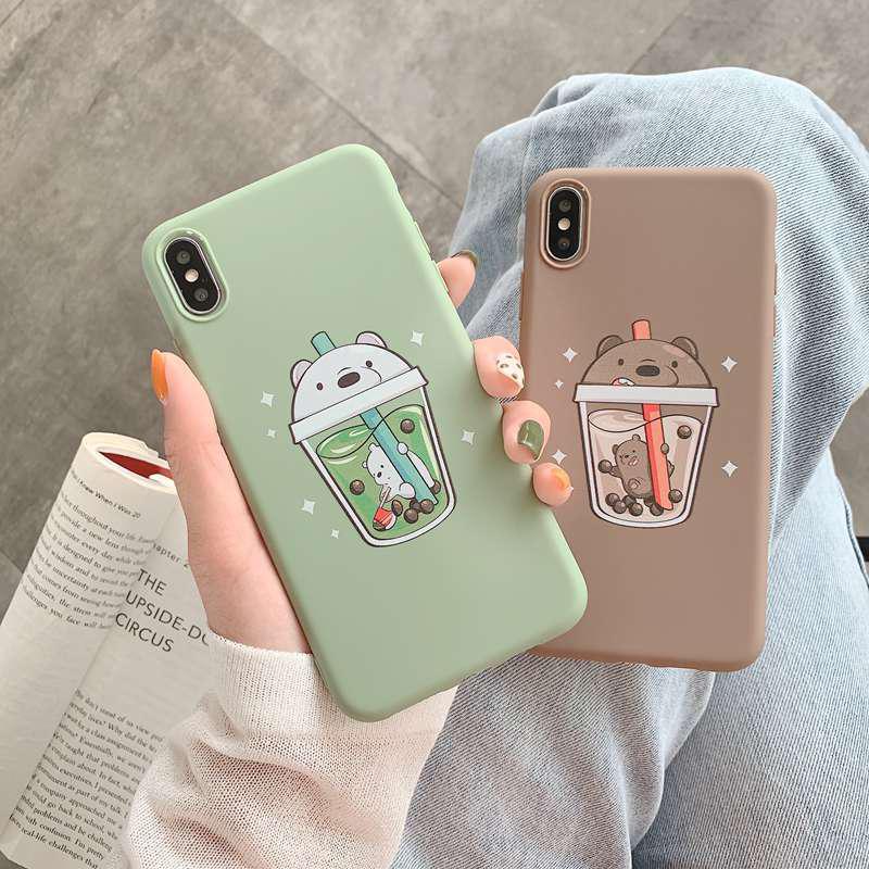 We Bare Bears Milk Tea SoftCase OPPO A3S REALME c1 A15 A57 A39 F1S F5