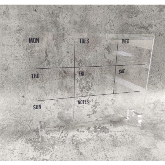 

[RESTOCK] Aesthetic Acrylic Weekly Planner / Agenda Akrilik Kekinian - Clear-Landscape