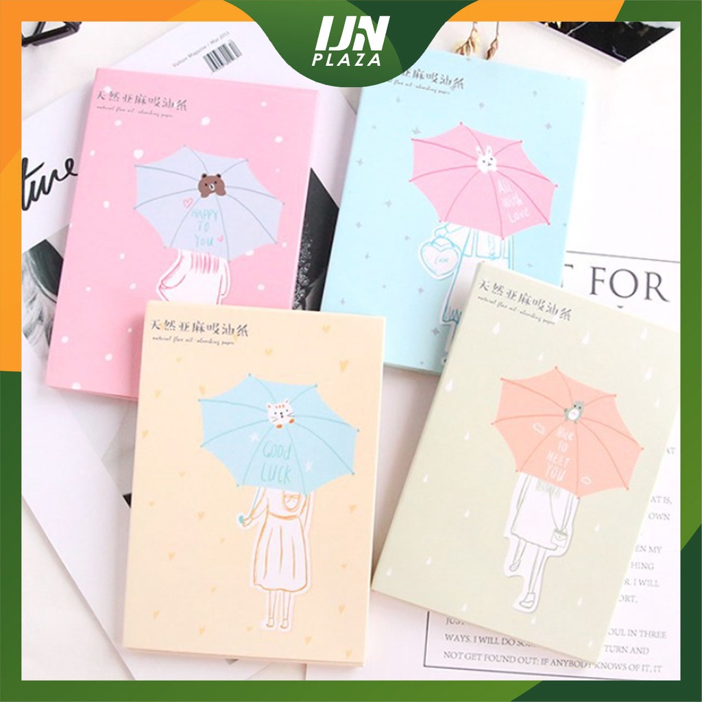 ❤ IJN ❤ 50 Lembar Kertas Penyerap Minyak Wajah Kertas Linen Tissue Penghilang Minyak Wajah 50Pcs Menyerap Minyak Muka Wajah Berlebihan