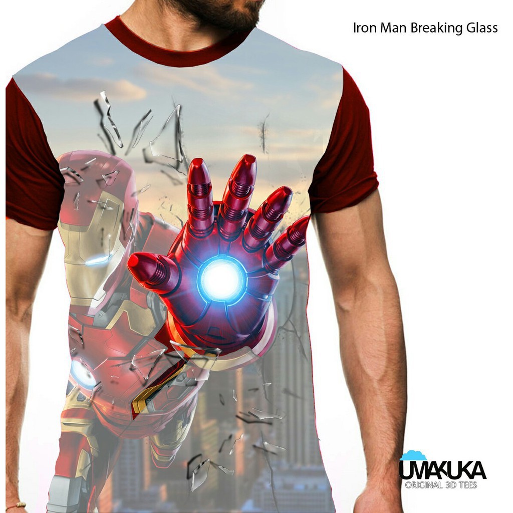KAOS FULLPRINT GAMBAR IRON MAN / KAOS IRON MAN / KAOS FULLPRINT
