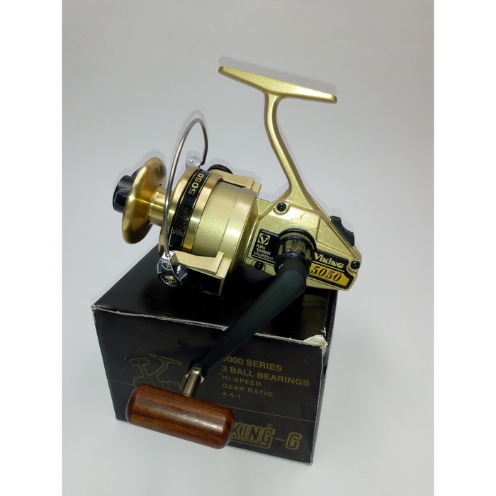 Fishing Reel / Ril Pancing Viking 5050 3BB Wood Knob