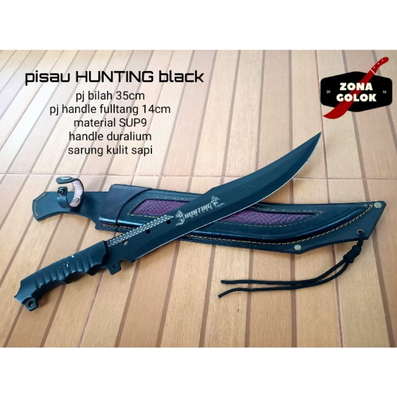 PISAU BOWIE HUNTING BLACK BAJA SUP9 KUALITAS SUPER TAJAM
