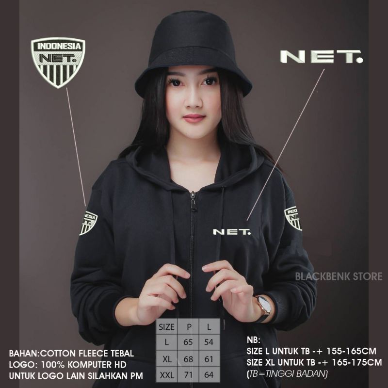 Jaket net tv original bordir homemade fahsion