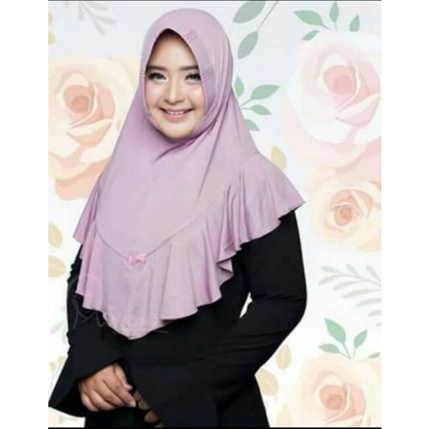 [Fashion Muslim] KHIMAR PINGUIN GELOMBANG | Hijab instan rempel Jersey tebal syar'i terlaris