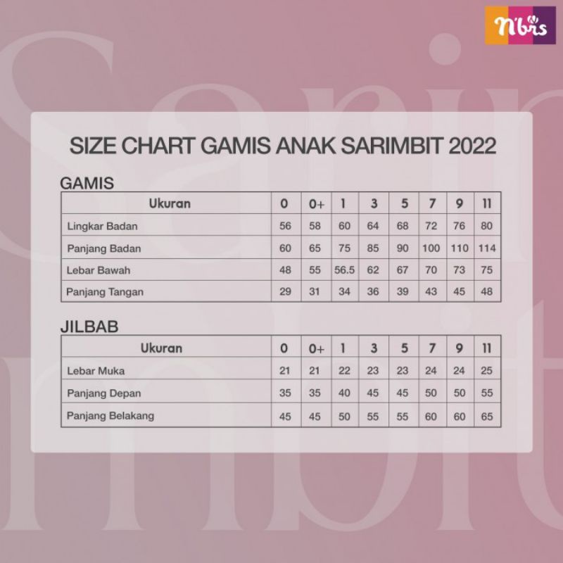 BALANCE NIBRAS GAMIS ANAK SARIMBIT