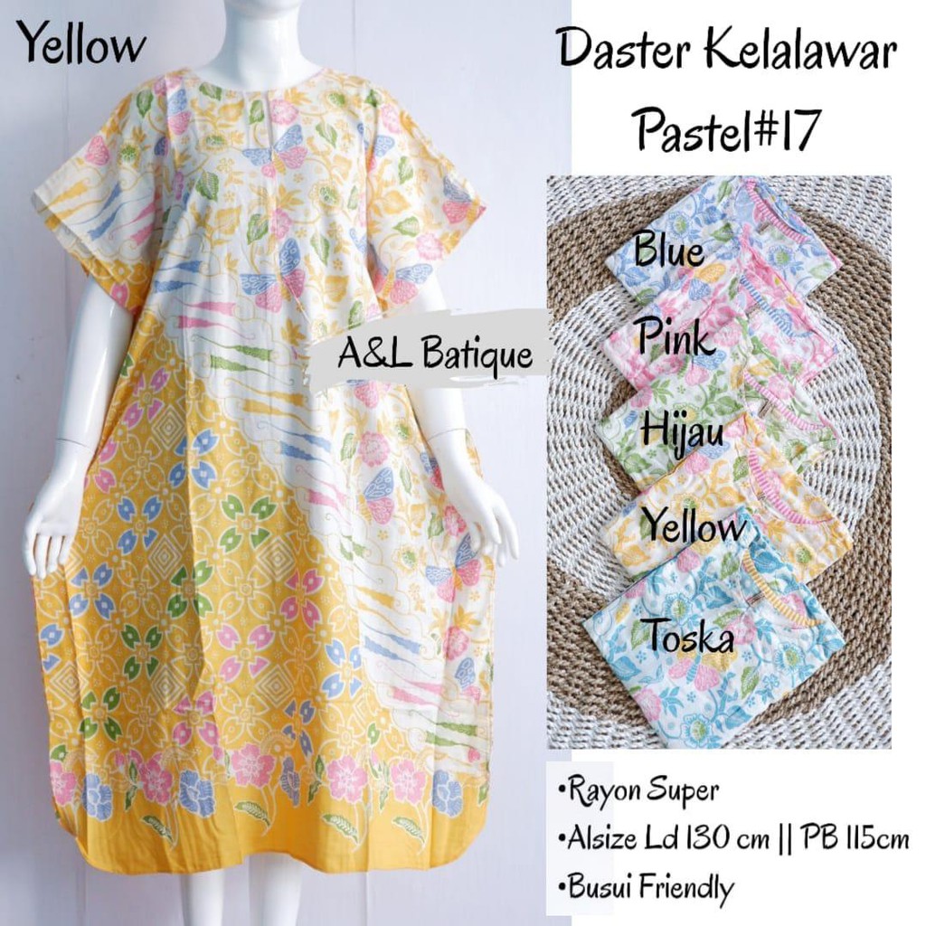 Daster kelelawar pastel diagonal