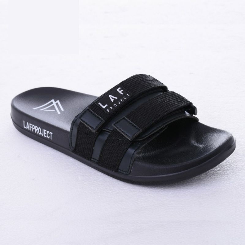 Sandal Pria Slide Slip On Ringan Empuk Gorka Hitam laf project 39-43