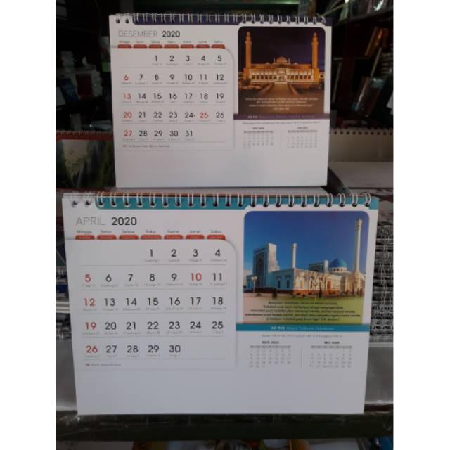 

Kalender Meja motif Mesjid Dunia Th 2020