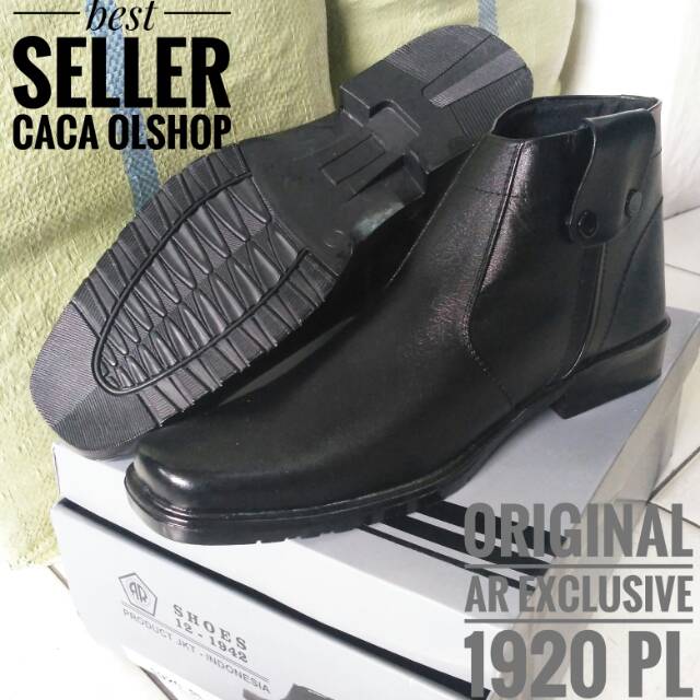 Sepatu PDH Sleting AR Exclusive 1920PL Hitam Dove