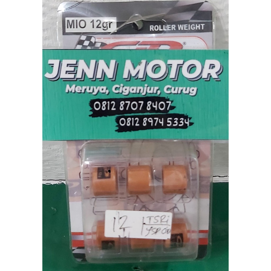 ROLLER RACING CLD MOTOR MIO KARBU, MIO SOUL, FINO KARBU, UKURAN 12 GRAM