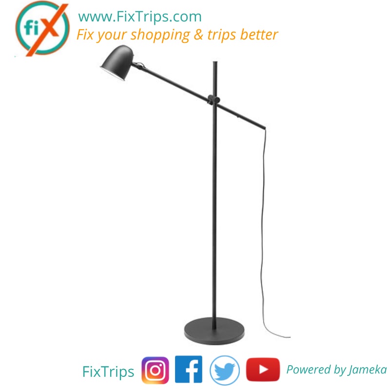 SKURUP Lampu lantai/baca, hitam