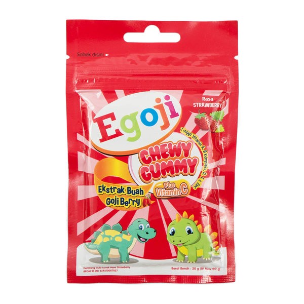 

OTOMARTFLA - EGOJI Chewy Gummy Sachet Rasa Stroberi 20gr - 20 gr