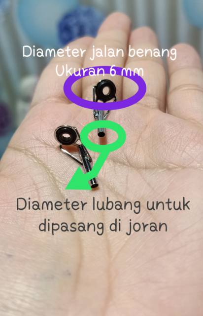 Marit BIASA cincin Ujung Joran kepala 6 bukan fuji