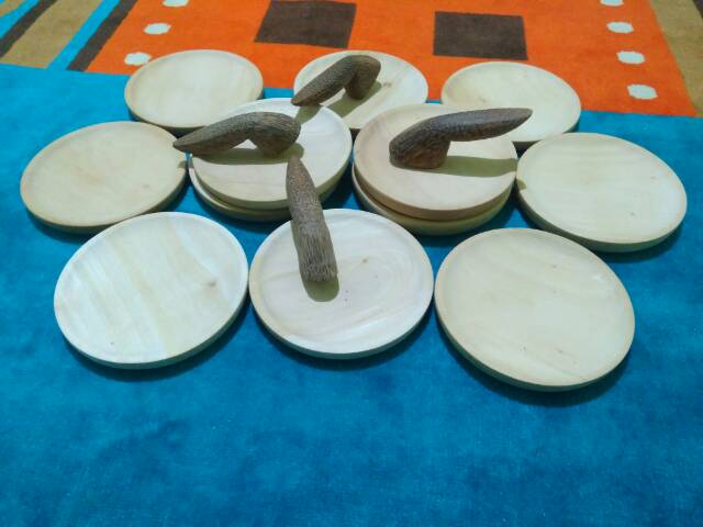 Cobek Kayu Diameter 19 + Ulekan Kayu