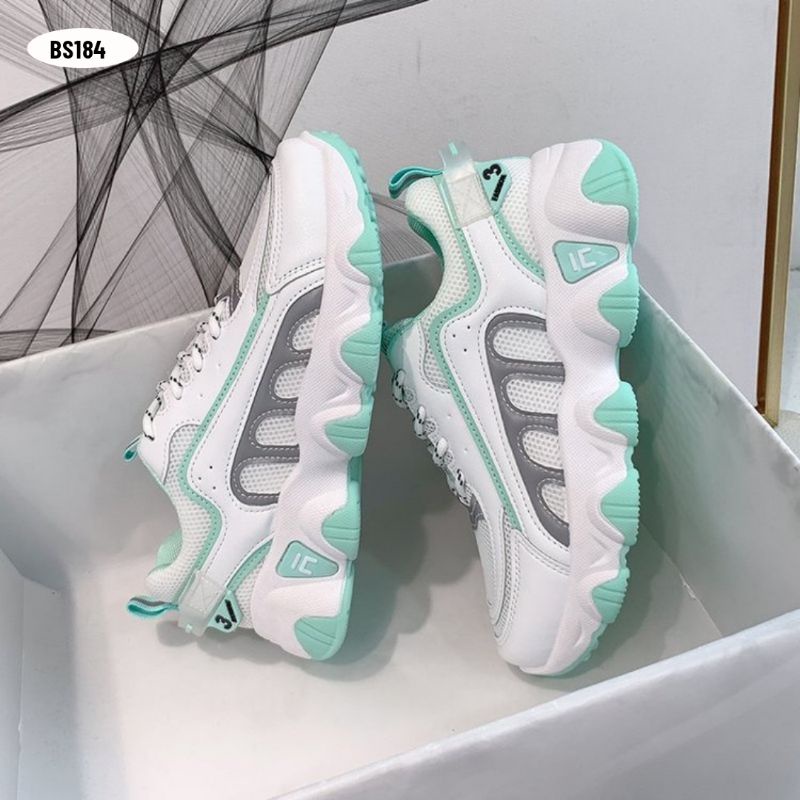 [IMPORT] BS184 - SEPATU SNEAKER WANITA IMPORT PREMIUM SHOES KOREA STYLE - FREE BOX - 76BAGSTORE