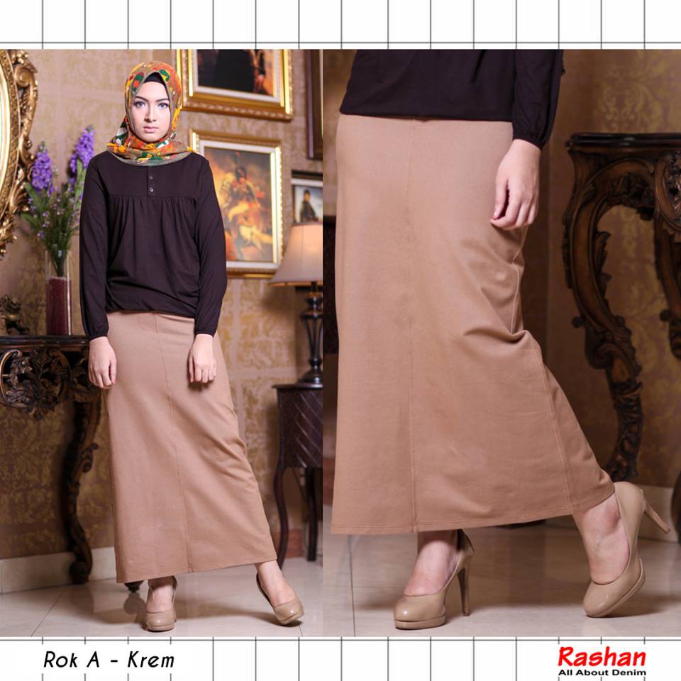 Rok A KREM DEnim Cotton Spandek by Rashan