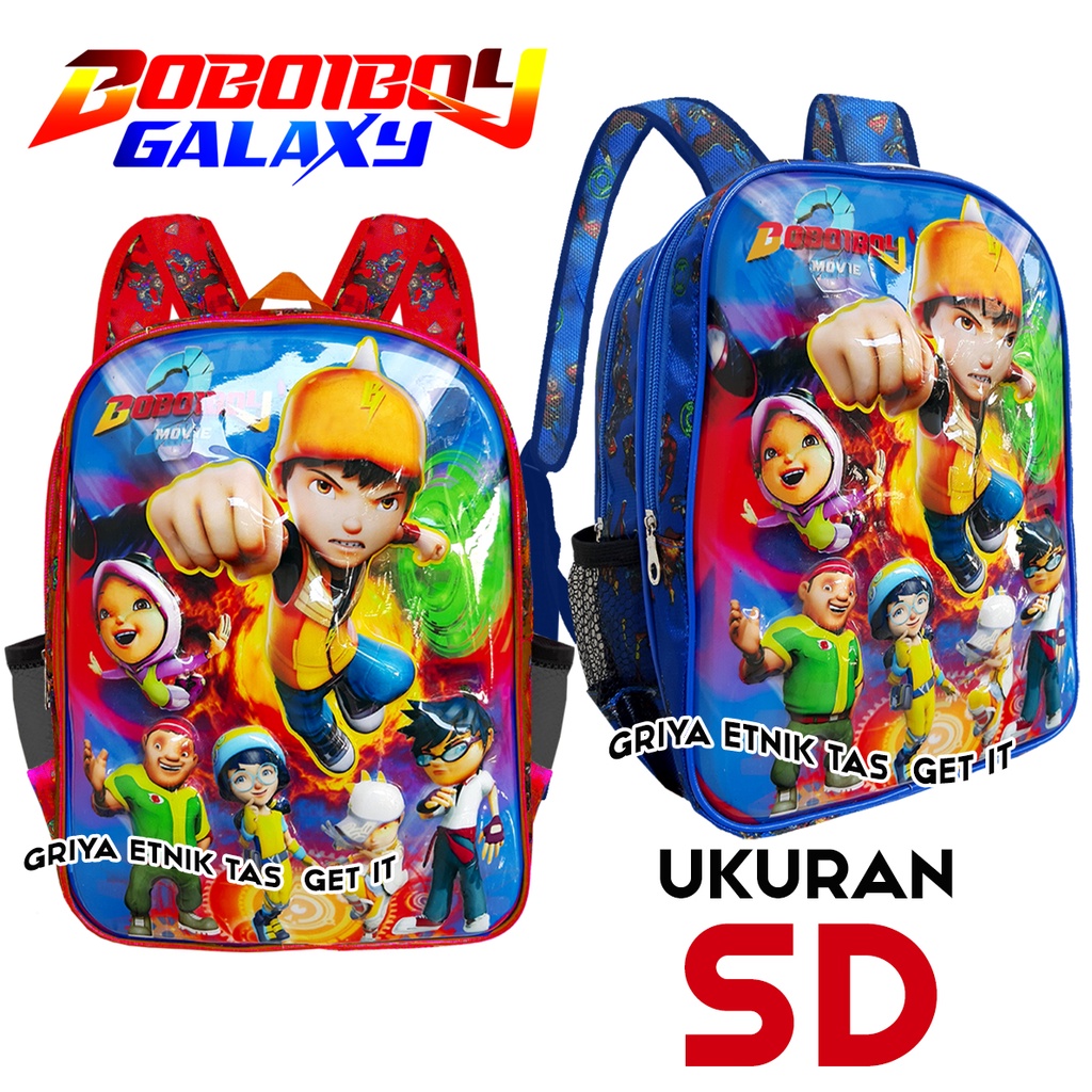 Tas Sekolah Anak Laki Laki SD Boboiboy Ransel Gendong Cowok Karakter Boboboy