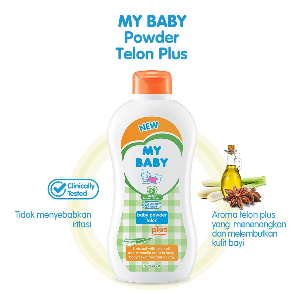 My Baby Powder Telon Plus | Bedak Bayi Wangi Telon