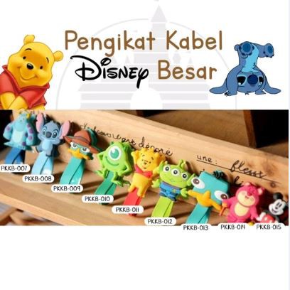 BIG DISNEY Cord Holder- Klip Kabel- Pengikat Kabel Besar- Penggulung Kabel-Cable Winder