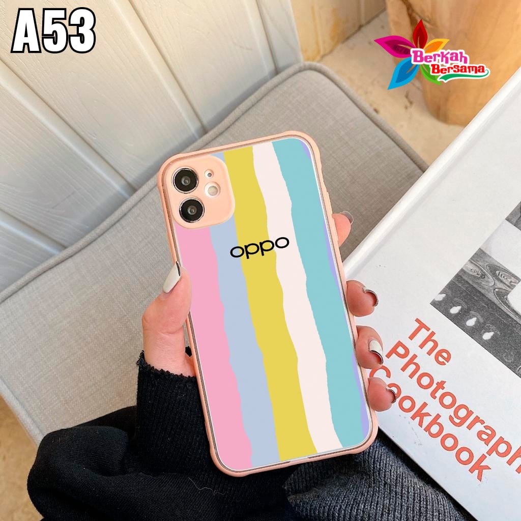 SS046 CASE RAINBOW OPPO A31 A8 A9 A5 A15 A15S A52 A92 A53 A33 2020 RENO 4 4F 5F A94 A16 A54 A55 A74 A95 BB4682