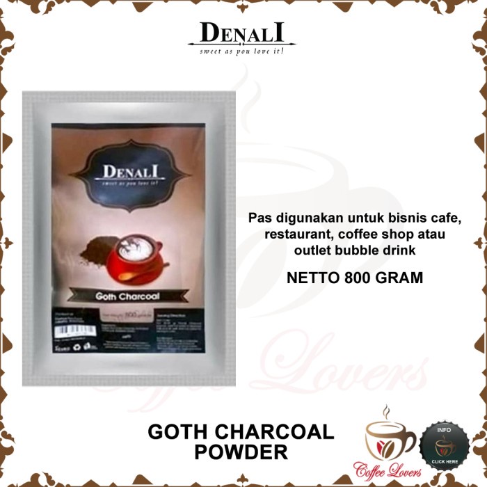 

DENALI FRAPPE POWDER GOTH CHARCOAL MINUMAN BUBUK RASA GOTH CHARCOAL TERBARU