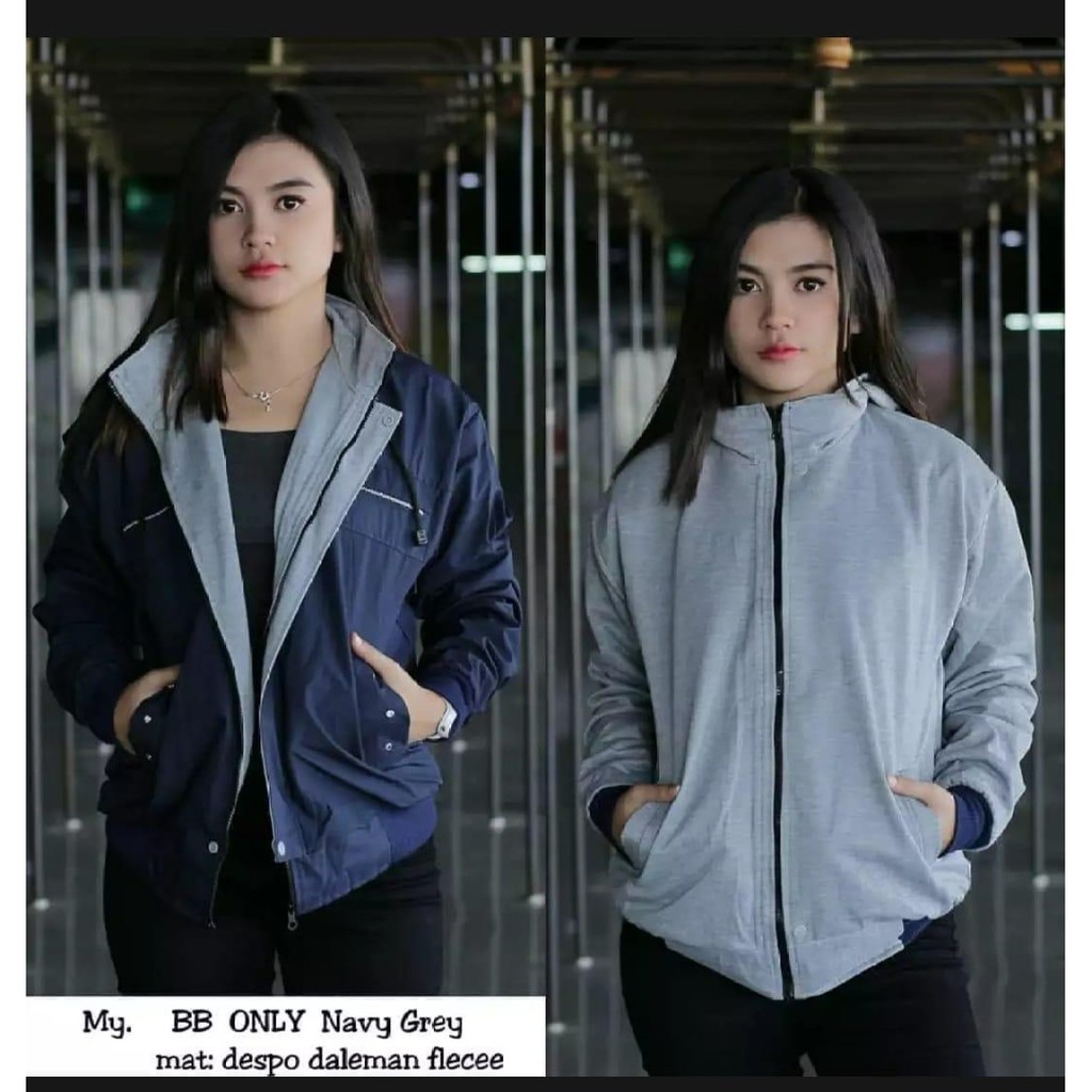 Jaket Parasut Wanita/Jaket Bolak Balik Wanita/Jaket BB Only