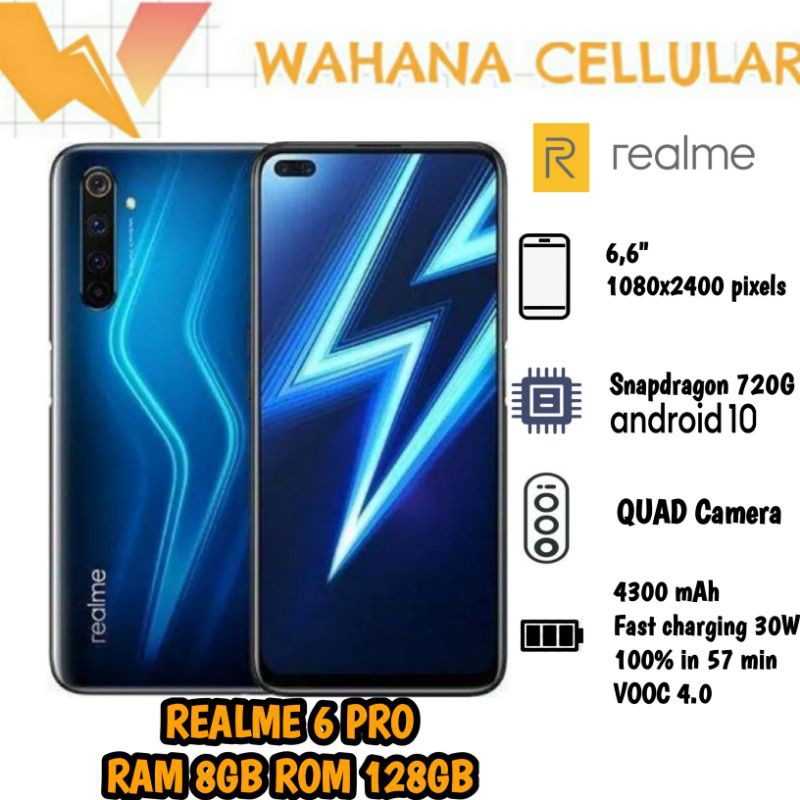 TERBARU HP REALME 6 PRO RAM 8/128 GB GARANSI RESMI - RILMI 6 PRO RAM 8GB ROM 128GB
