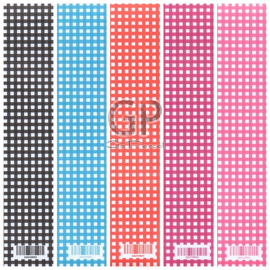 ( 5 Lembar ) KERTAS KADO VL - KOTAK SMALL SQUARE GIFT WRAPPING PAPER MERAH BIRU HITAM PINK / RED BLUE BLACK