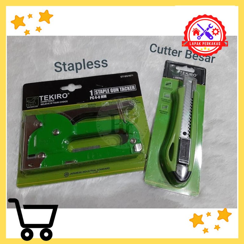 

Tekiro Paket Stapless gun dan Cutter Besar