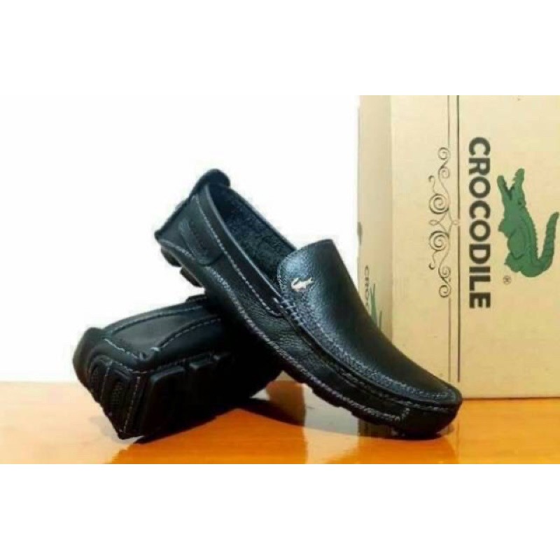 SEPATU PANTOFEL PRIA CROCODILE KULIT SEPATUFORMALKERJASANTAI