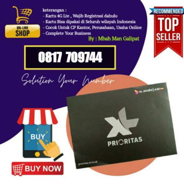 Nomor Cantik XL 10 digit 4G Lte edisi Jogja 709744