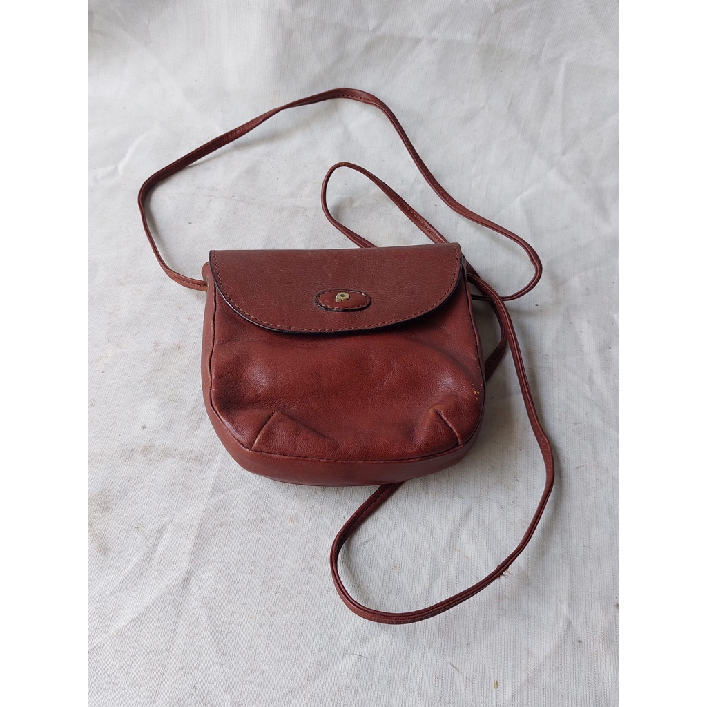 tas selempang wanita vintage kulit papillon original