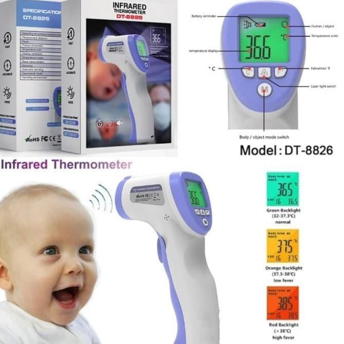 Thermo gun infrared suhu tubuh omron xiaomi nitika aicare yuwel DT8826 (Ready~stok)