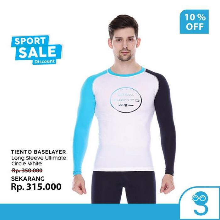 Tiento Baselayer Manset  Olahraga Pria  Baju  Lengan Panjang 