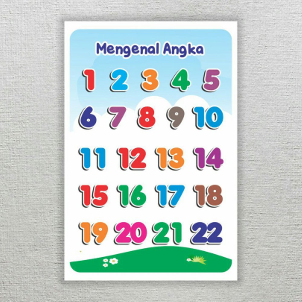 Poster Poster belajar Angka  anak TK Shopee Indonesia