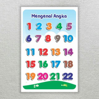 Poster Poster belajar Angka anak  TK Shopee Indonesia