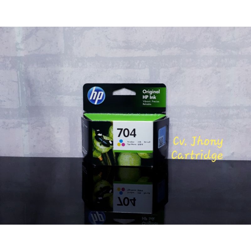 Tinta Cartridge HP 704 Hitam Black Warna tri colour