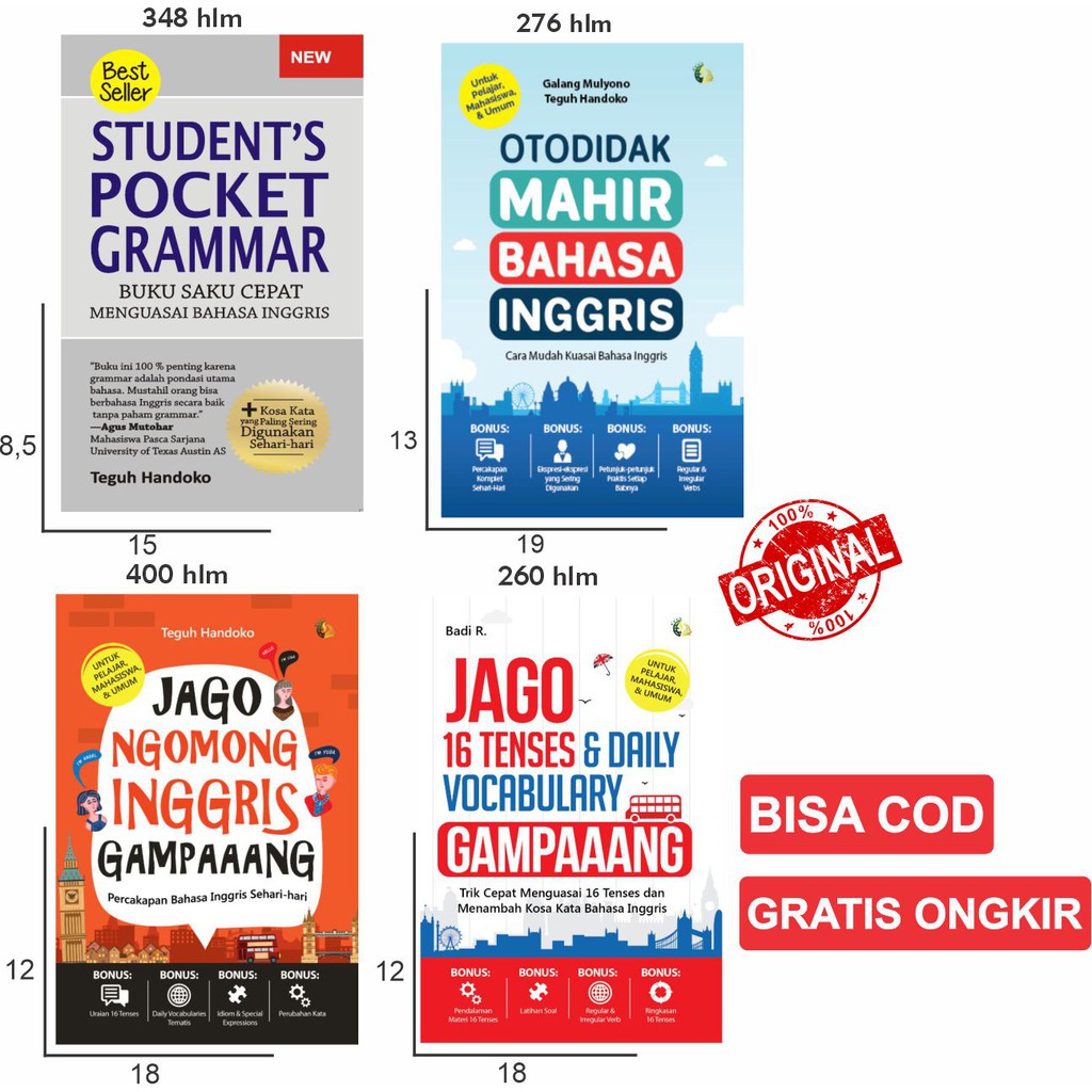 Buku Jago Bahasa Inggris ala Kampung Inggris pare kediri - Best Seller Terlengkap Sistematis.BEST SE