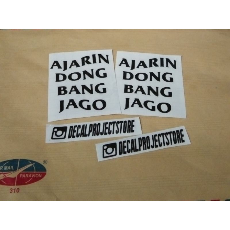 

Cutting Sticker Matte Edition "Ajarin Dong Bang Jago" Kekinia Murah Berkualitas