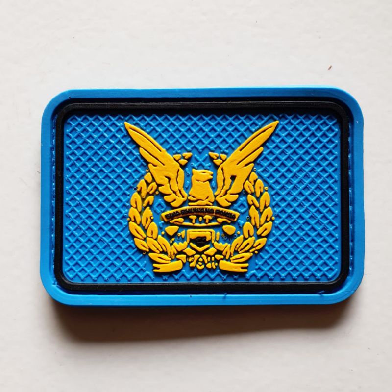 patch rubber logo TNI AU angkatan udara/rubber patch tni au/tempelan emblem karet velcro