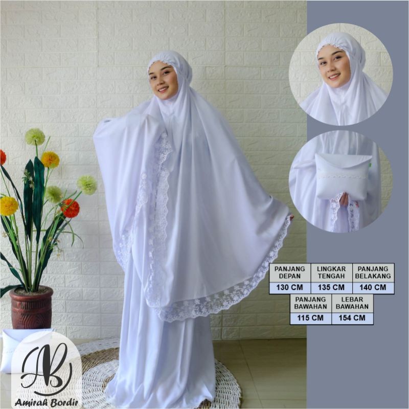 MUKENA RAYON JUMBO RENDA BESAR MEWAH RENDA AISYAH