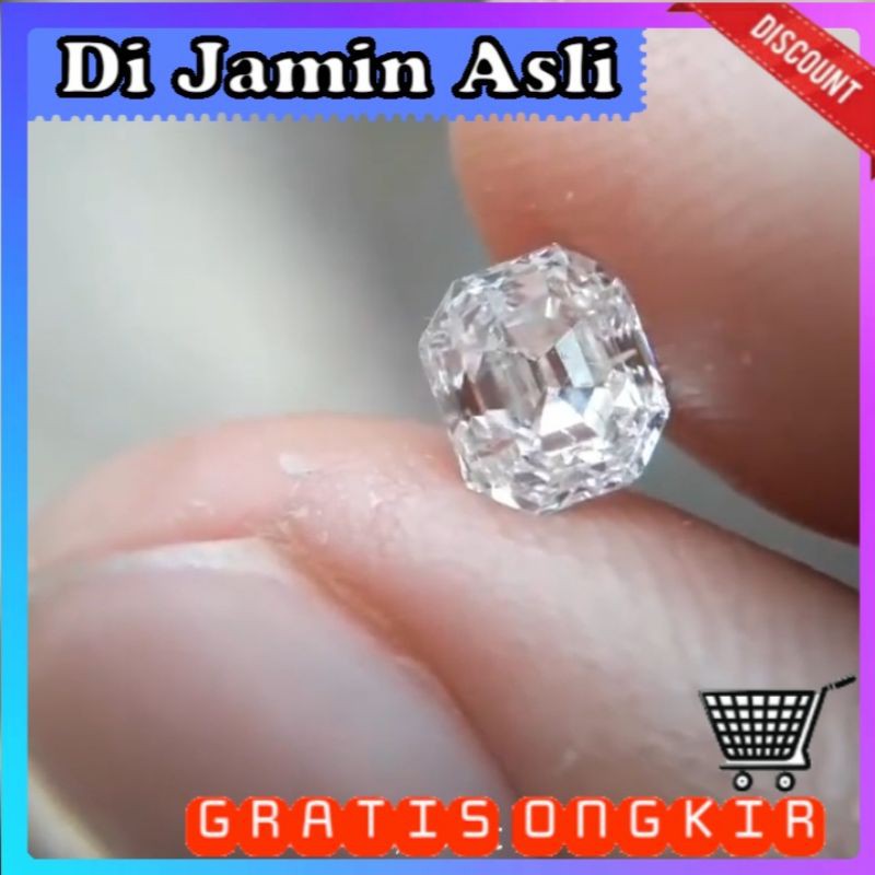 berlian putih 1 carat asli diamond natural alam batu cincin pria wanita safir ruby kalimaya yakut